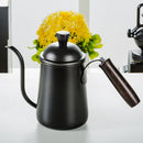 Narrow Spout Pot Coffee Pot Stainless Steel Kettle Latte Jug 650ml Black