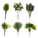 2 Piece Artificial Real Touch Small Leaves Plant Foliage Garden Decor Green