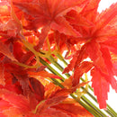 2 Piece Artificial Real Touch Maple Leaves Plant Foliage Garden Decor Red