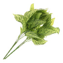 2 Piece Artificial Real Touch Rich Leaves Plant Foliage Garden Decor Green