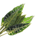 2 Piece Artificial Real Touch Taro Leaves Plant Foliage Garden Decor Green
