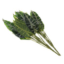 2 Piece Artificial Real Touch Taro Leaves Plant Foliage Garden Decor Green