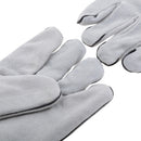 Grey Welding Protective Gloves Hands Cover Fire Flame Resistant For Welder