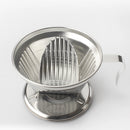 Reusable Portable Durable Stainless Steel Pour Over Cone Dripper Coffee Filter Strainer Holder Silver