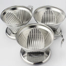 Reusable Portable Durable Stainless Steel Pour Over Cone Dripper Coffee Filter Strainer Holder Silver