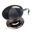 Reusable Portable Durable Stainless Steel Pour Over Cone Dripper Coffee Filter Strainer Holder Bronze
