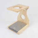 Wood Coffee &Tea Maker Dripper Stand Drip Station with Stainless Steel Plate