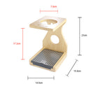 Wood Coffee &Tea Maker Dripper Stand Drip Station with Stainless Steel Plate