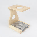 Wood Coffee &Tea Maker Dripper Stand Drip Station with Stainless Steel Plate