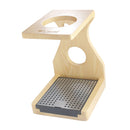 Wood Coffee &Tea Maker Dripper Stand Drip Station with Stainless Steel Plate