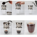 Coffee Dripper Drip Brewing Pot Coffee Filter Brew Coffee Pot Percolators Hot & Cold Coffee Maker Stainless Steel