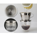 Coffee Dripper Drip Brewing Pot Coffee Filter Brew Coffee Pot Percolators Hot & Cold Coffee Maker Stainless Steel