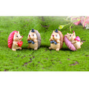 Mini Hedgehog Statue Plant Pots Bonsai Craft Micro Landscape DIY Decor 4pcs