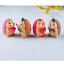 Mini Hedgehog Statue Plant Pots Bonsai Craft Micro Landscape DIY Decor 4pcs