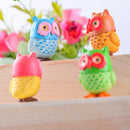 4 Pieces Micro Landscape Decor Resin Animal Owls Ornament Garden DIY Crafts