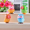 4 Pieces Micro Landscape Decor Resin Animal Owls Ornament Garden DIY Crafts
