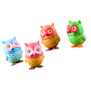 4 Pieces Micro Landscape Decor Resin Animal Owls Ornament Garden DIY Crafts