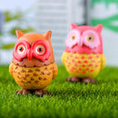 4 Pieces Micro Landscape Decor Resin Animal Owls Ornament Garden DIY Crafts