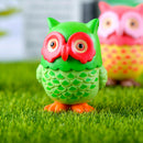 4 Pieces Micro Landscape Decor Resin Animal Owls Ornament Garden DIY Crafts