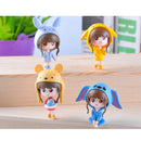 4pcs/set Miniature Q Girl Garden Micro Landscape Bonsai Dollhouse Decor