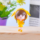 4pcs/set Miniature Q Girl Garden Micro Landscape Bonsai Dollhouse Decor