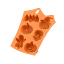 Orange Halloween 6 Cavity Chocolate Mould Cake Decorating Baking Tool 22.5cm