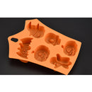 Orange Halloween 6 Cavity Chocolate Mould Cake Decorating Baking Tool 22.5cm