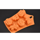 Orange Halloween 6 Cavity Chocolate Mould Cake Decorating Baking Tool 22.5cm