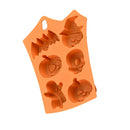 Orange Halloween 6 Cavity Chocolate Mould Cake Decorating Baking Tool 22.5cm