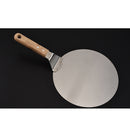 Household Stainless Steel Pizza Round Shovel Fried Shovel Baking Tool Silver