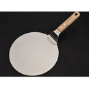 Household Stainless Steel Pizza Round Shovel Fried Shovel Baking Tool Silver