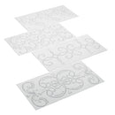 4 Piece Plastic Texture Sheet Vines Set Cake Mold Mat DIY Craft Cookies Clear