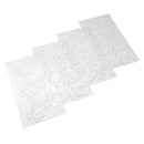 4 Piece Plastic Texture Sheet Vines Set Cake Mold Mat DIY Craft Cookies Clear