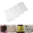 4 Piece Plastic Texture Sheet Vines Set Cake Mold Mat DIY Craft Cookies Clear