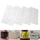 4 Piece Plastic Texture Sheet Vines Set Cake Mold Mat DIY Craft Cookies Clear