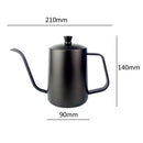 Tea Coffee Pot Moka Kettle Gooseneck Kitchen Cafe Appliances 600ml Black
