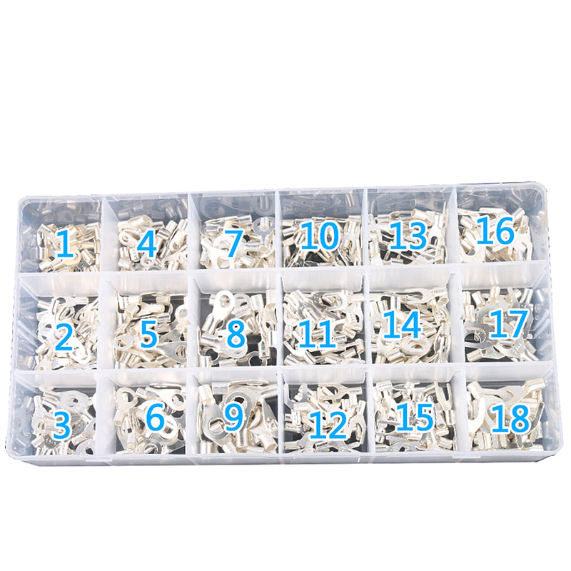 420 Piece Cold Pressed Non-Insulated Ring Terminal Fork Connector Crimp