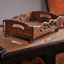 Portable 31x 23x 12cm Wood Food Serving Breakfast in Bed Lap Tray w/ Handles