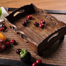 Portable 31x 23x 12cm Wood Food Serving Breakfast in Bed Lap Tray w/ Handles