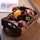 Portable 31x 23x 12cm Wood Food Serving Breakfast in Bed Lap Tray w/ Handles