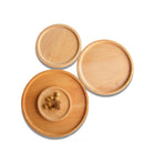 WOODEN PLATE - FRUIT DESSERT BREAD PIZZA CAKE , DINNER DECORATIVE PLACEMENT