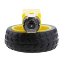 1 Piece DC Gear Motor and Tire Wheel for DC 3V-6V Arduino Smart Car Robot Projects (Yellow) for Smart Car Robot Arduino