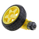1 Piece DC Gear Motor and Tire Wheel for DC 3V-6V Arduino Smart Car Robot Projects (Yellow) for Smart Car Robot Arduino