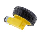 1 Piece DC Gear Motor and Tire Wheel for DC 3V-6V Arduino Smart Car Robot Projects (Yellow) for Smart Car Robot Arduino