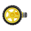 1 Piece DC Gear Motor and Tire Wheel for DC 3V-6V Arduino Smart Car Robot Projects (Yellow) for Smart Car Robot Arduino