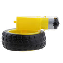 1 Piece DC Gear Motor and Tire Wheel for DC 3V-6V Arduino Smart Car Robot Projects (Yellow) for Smart Car Robot Arduino