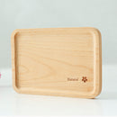 Natural Wood Serving Tray Wooden Plate Tea Food Platter Home Kitchen Decor