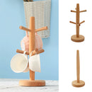 Wooden Mug Tree Mug Hook Mug Storage 6 Coffee Cup Mug Tabletop Holder