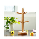 Wooden Mug Tree Mug Hook Mug Storage 6 Coffee Cup Mug Tabletop Holder