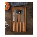 4 Pieces Spoon Fork Knife Chopsticks Stainless Steel Travel Tableware Set
